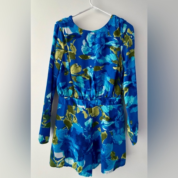 Lulu's Blue Floral Dress - Picture 2 of 4